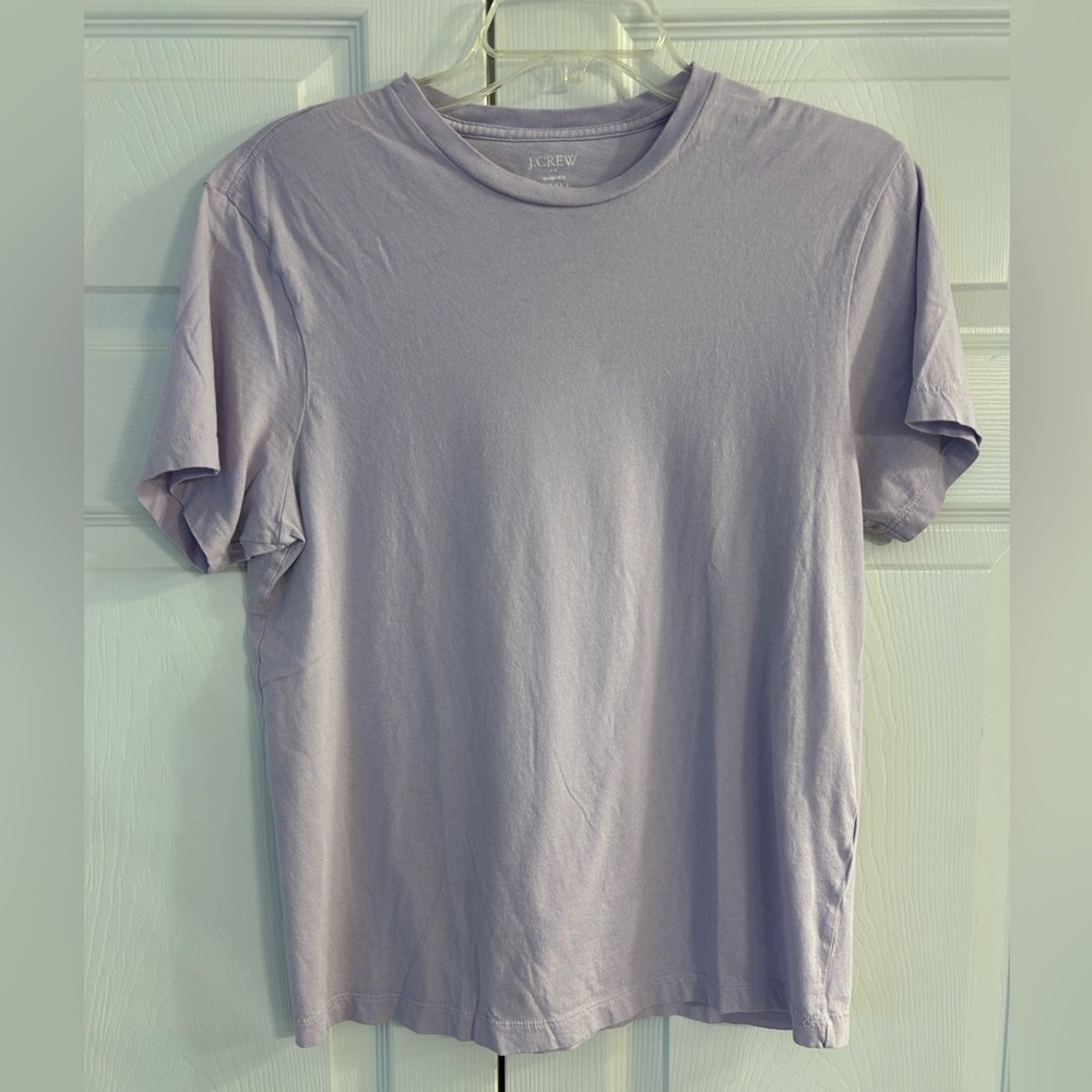 J.Crew Women’s Lavender Purple Short Sleeve Washed Tunic Blouse Shirt Size S